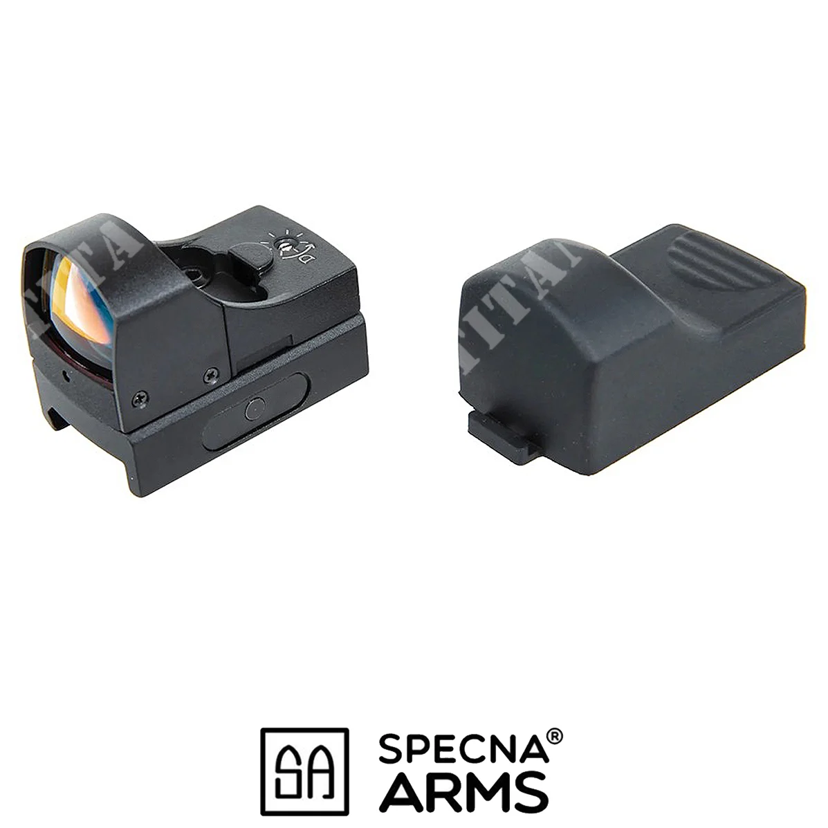 Brazos Specna con borde de punto rojo, color negro (SPE-10-040708)