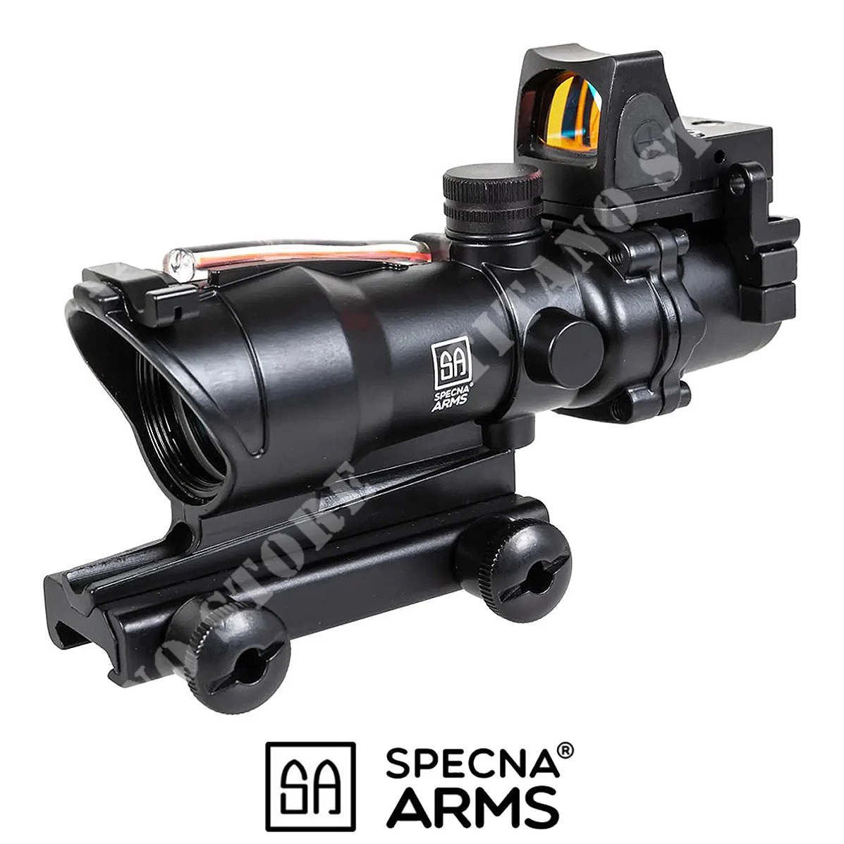Mira telescópica ACOG 4X32 de fibra óptica y punto rojo RMR, color negro, SPECNA ARMS (SPE-10-043885)