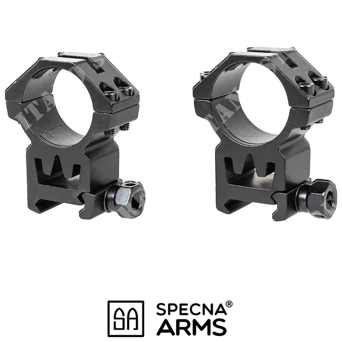 ANILLOS NEGROS WEAVER DE 1 PULGADA DE ALTURA DE SPECNA ARMS (SPE-10-043905)