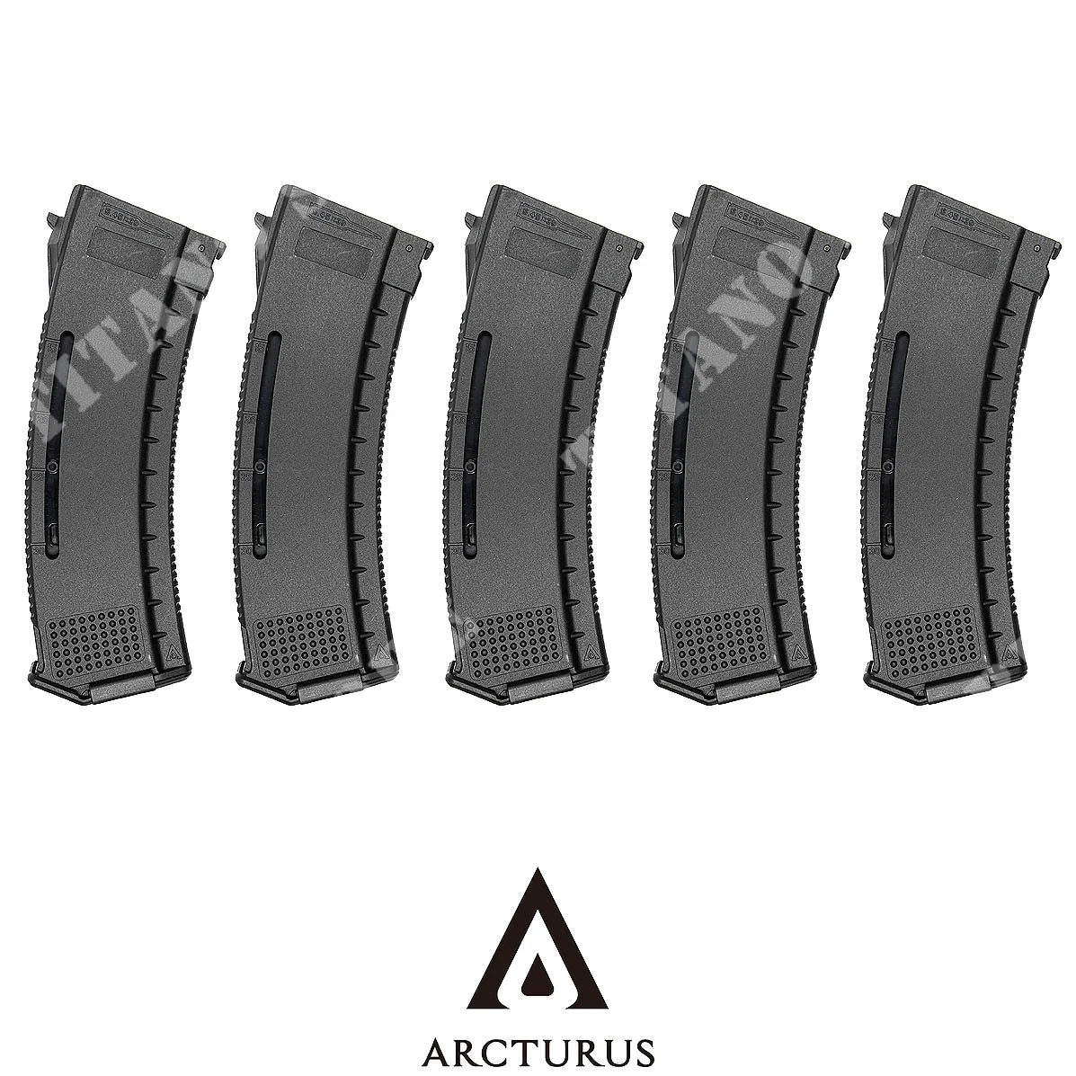 SET DE 5 CARGADORES DE UNA SOLA COLUMNA AK MOD1 30/130 BB VARIABLE NEGRO ARCTURUS (MAG-M1K-BK-5P)