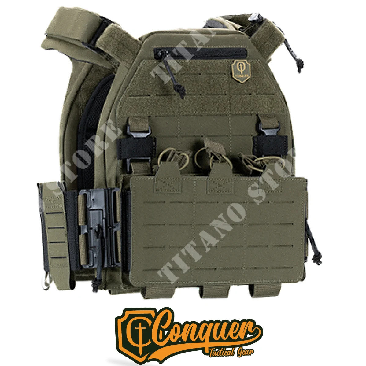 PORTA PLACAS MQR LASERCUT QD RANGER GREEN CONQUER (CNQ-MQR-RG)