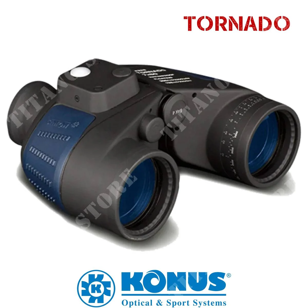 BINOCULARES TORNADO 7X50 IF CON BRÚJULA Y RETÍCULA KONUS (2325)