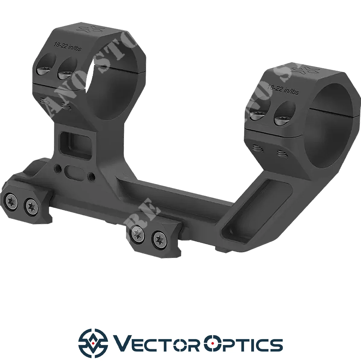 MONTURA CANTILEVER ALTA DE 30 MM CON ÓPTICA VECTORIAL NEGRA (XASR-3038)