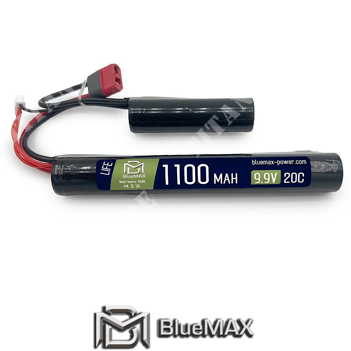 BATERÍA DE 9,9 X 1100 MAH, 20 C, CQB, DEANS BLUEMAX (BM-LI9.9X1100ND)