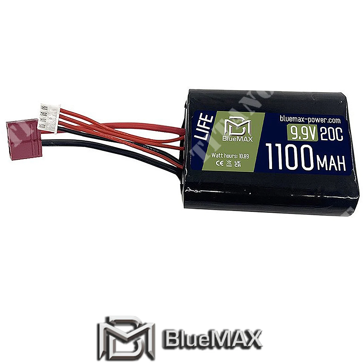 BATERÍA DE 9,9 X 1100 MAH, 20 C, MINI PEQ, DEANS BLUEMAX (BM-LI9.9X1100MBD)