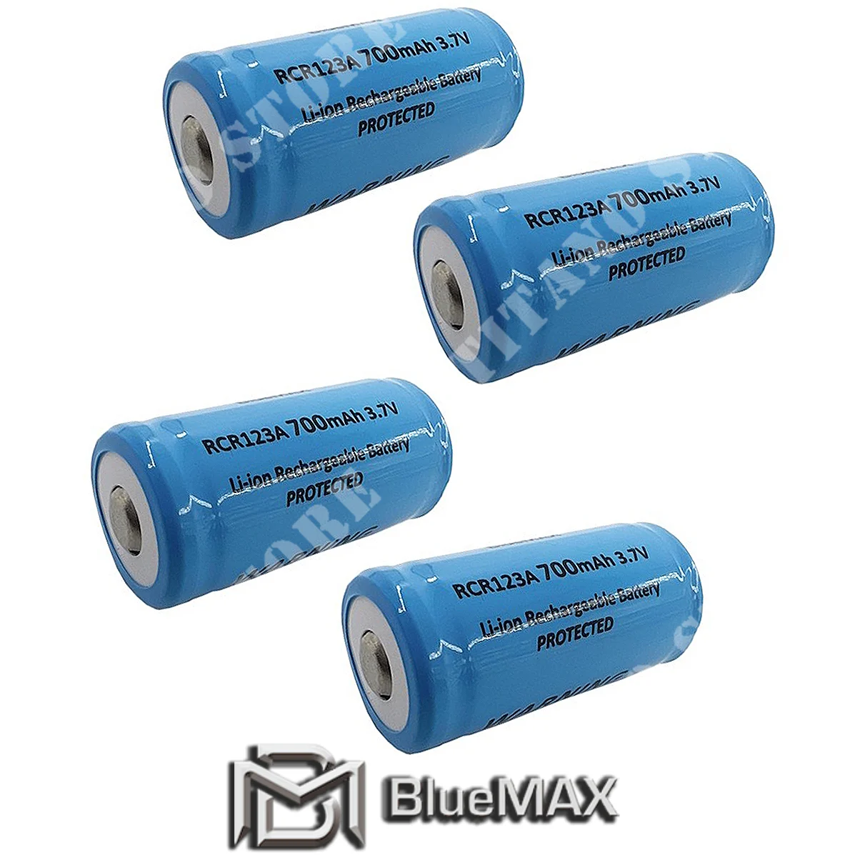 4 baterías de iones de litio 16340 RCR123A 3,7 V 700 mAh PCB BLUEMAX (BM-16340)