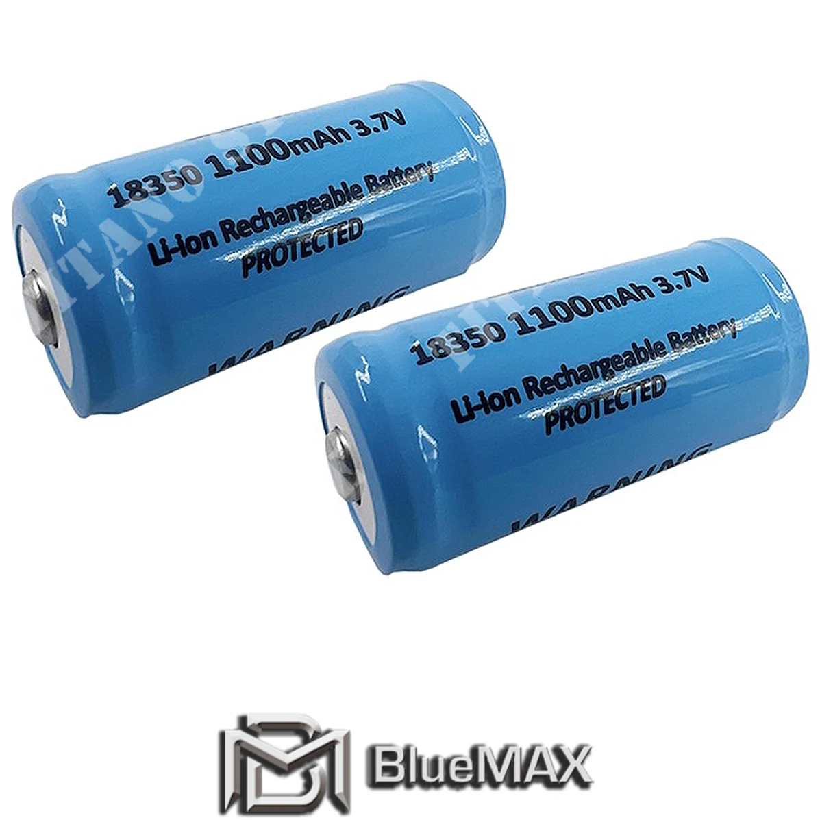 2 baterías de iones de litio 18350 de 3,7 V y 1100 mAh con PCB BLUEMAX (BM-18350)