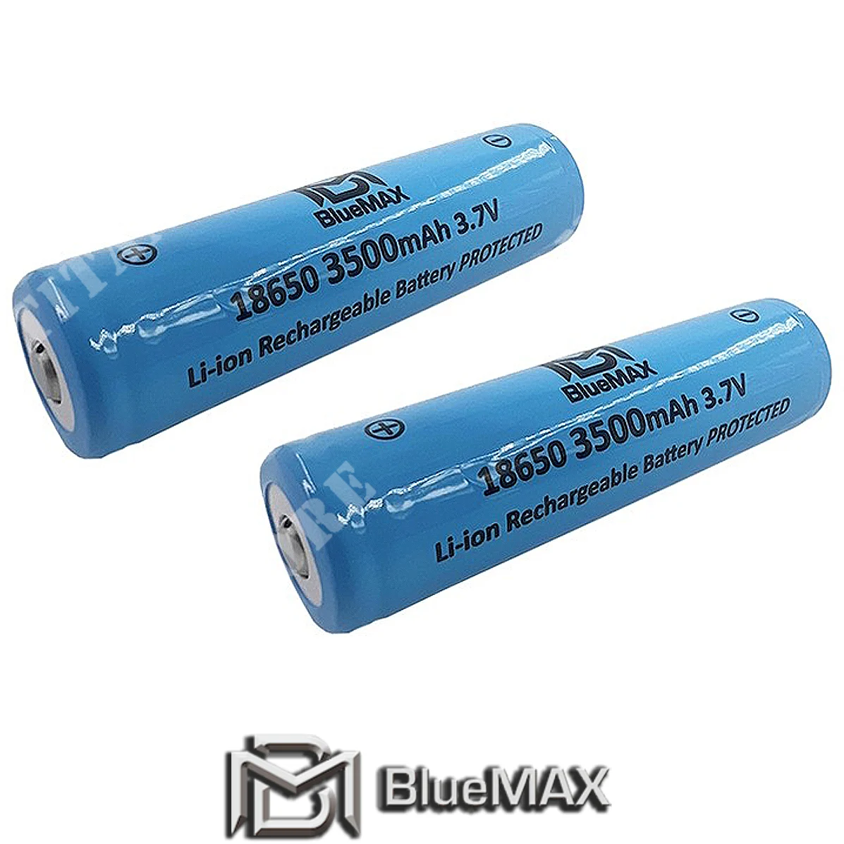 2 baterías de iones de litio 18650 de 3,7 V y 3500 mAh con PCB BLUEMAX (BM-18650)