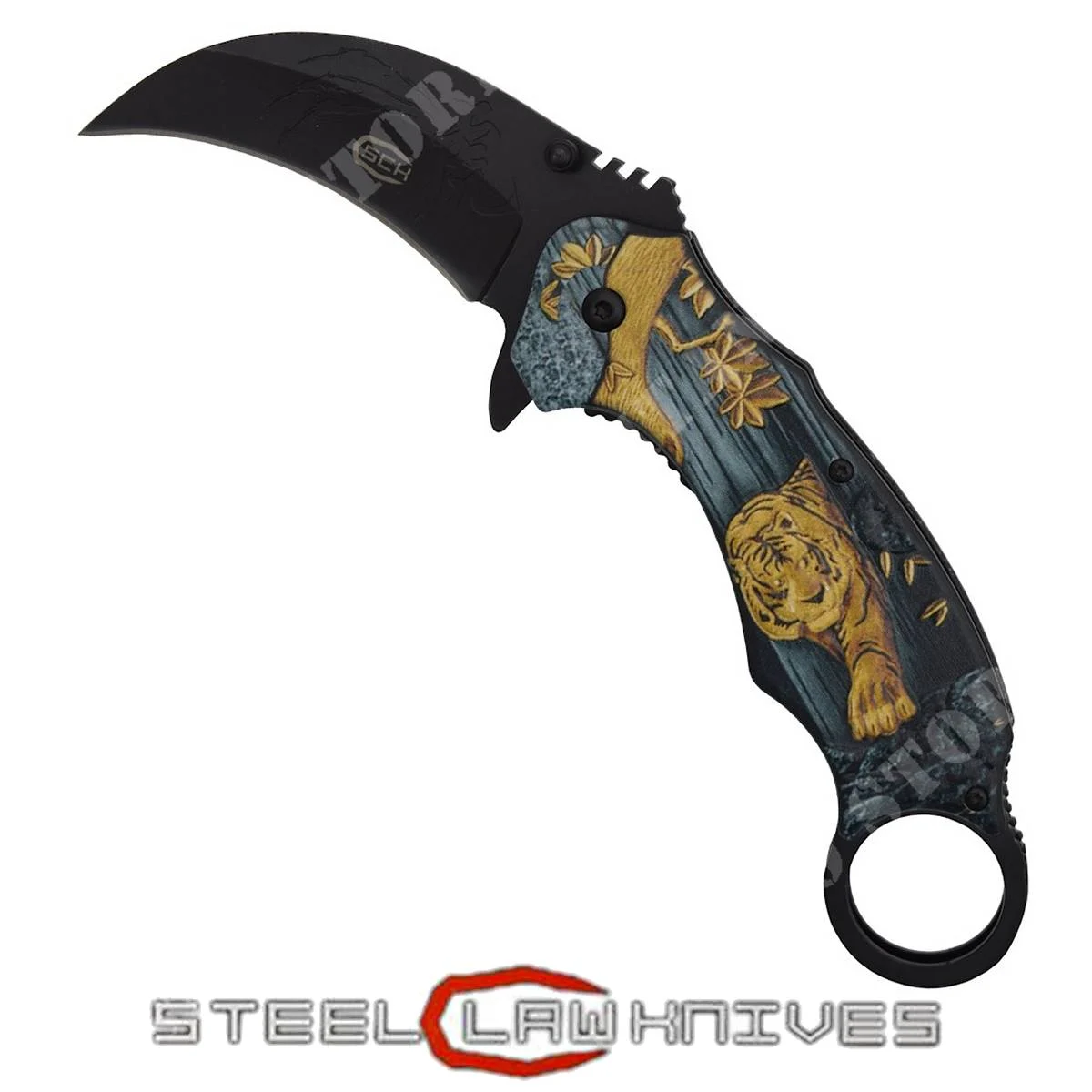 CUCHILLO KARAMBIT CON APERTURA ASISTIDA (CW-024)
