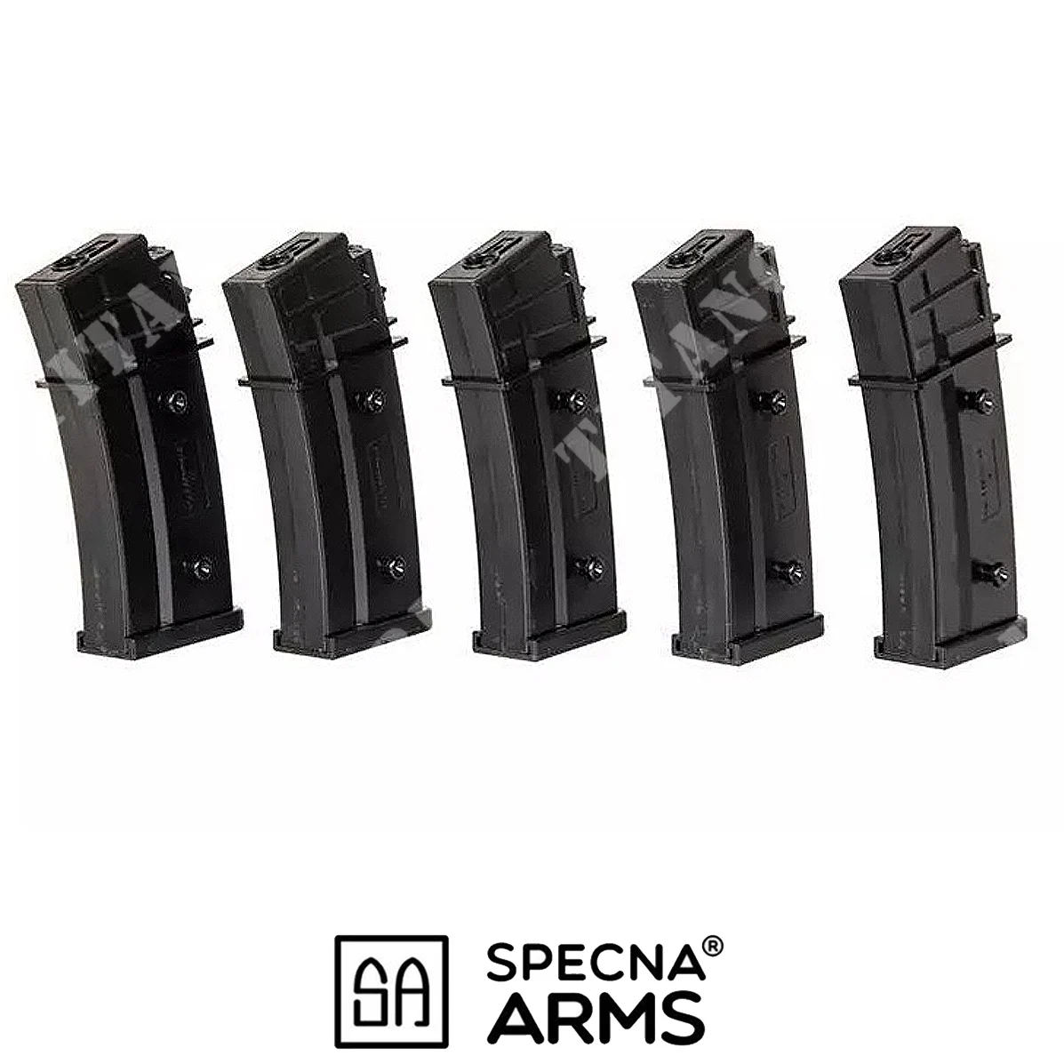 JUEGO DE 5 CARGADORES DE UNA SOLA COLADA 120BB G36 NEGRO SPECNA ARMS (SPE-05-025711)