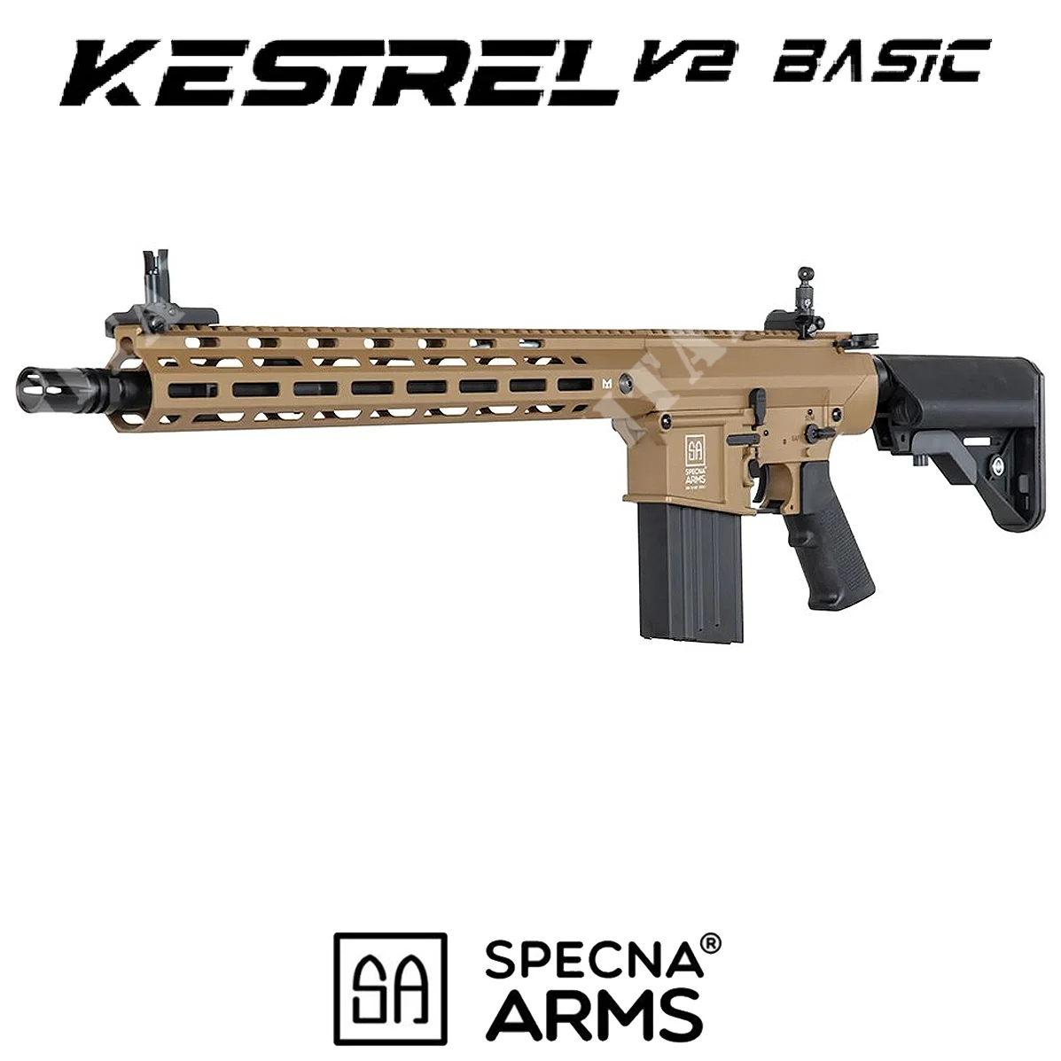 SR25 SA-E35 EDGE KESTREL ETU RIFLE MEDIO TAN SPECNA ARMS (SPE-01-041819)