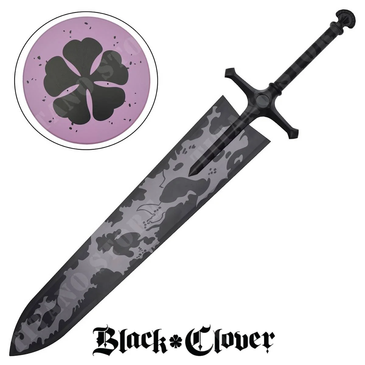 ESPADA DE ASTA ORNAMENTAL DE MORADOR DEMONIO DE BLACK CLOVER (ZS731)