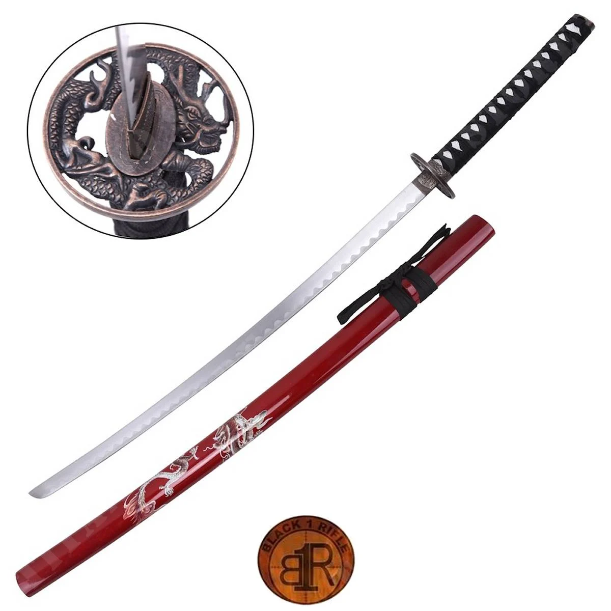 KATANA ORNAMENTAL DE DRAGÓN ROJO (ZS526-2RD)
