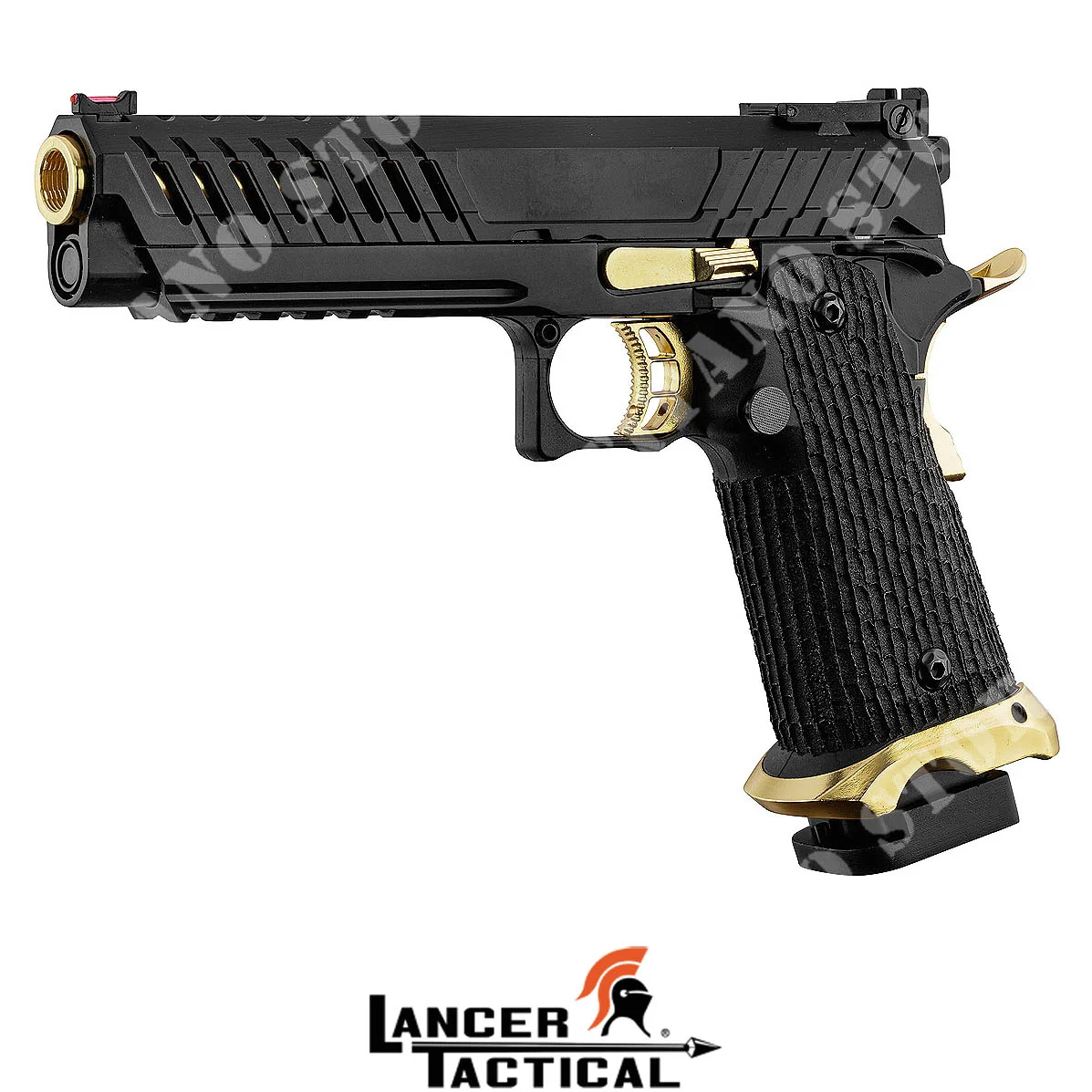 PISTOLA DE GAS TÁCTICA KNIGHT SHADE HI-CAPA NEGRA/DORADA LANCER (LTX-6B)