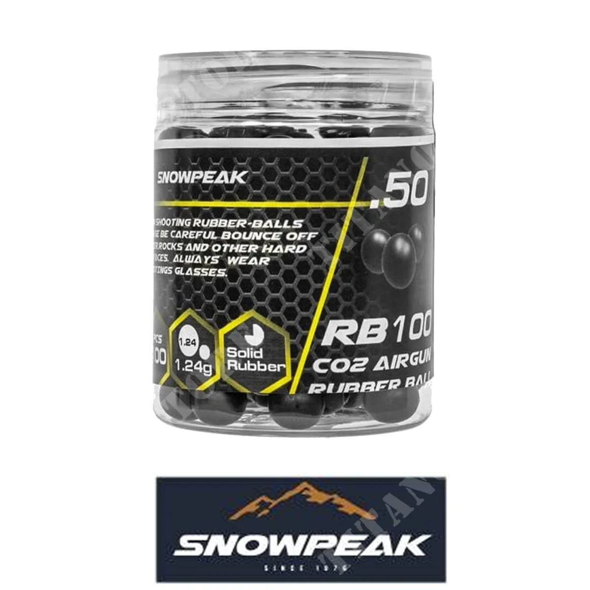 100 BOLAS DE GOMA CAL .50 1.24 G SNOWPEAK (BP0110)