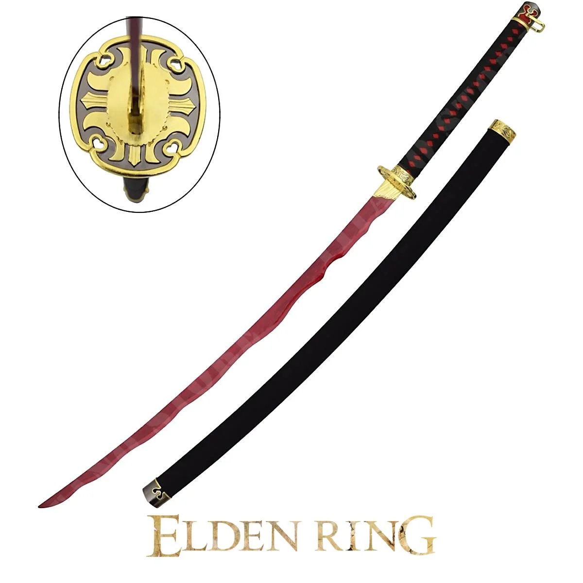KATANA LARGA ORNAMENTAL RÍOS DE SANGRE ANILLO ELDEN (ZS084-130)