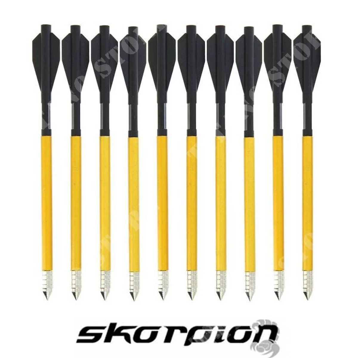 JUEGO DE 10 PERNOS DE ALUMINIO DE 6,5 PULGADAS PARA BALLESTAS PXB7 Y SOBEK SKORPION (53Z886)