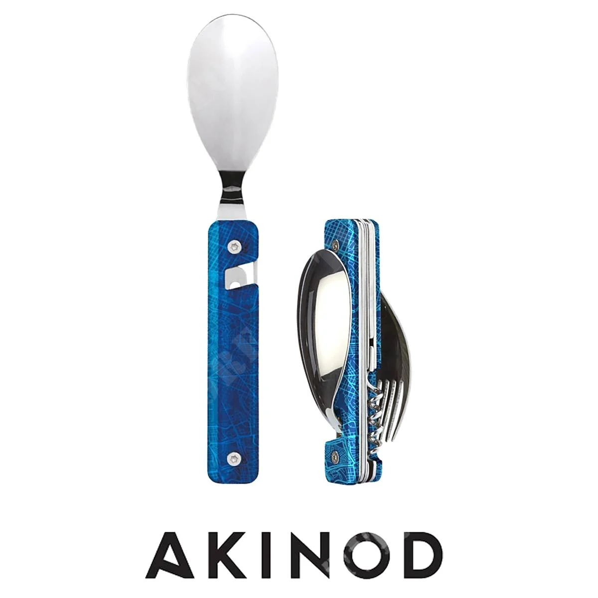 Cubiertos multifuncionales magnéticos AKINOD DOWNTOWN BLUE 13H25 (C398A2M012)