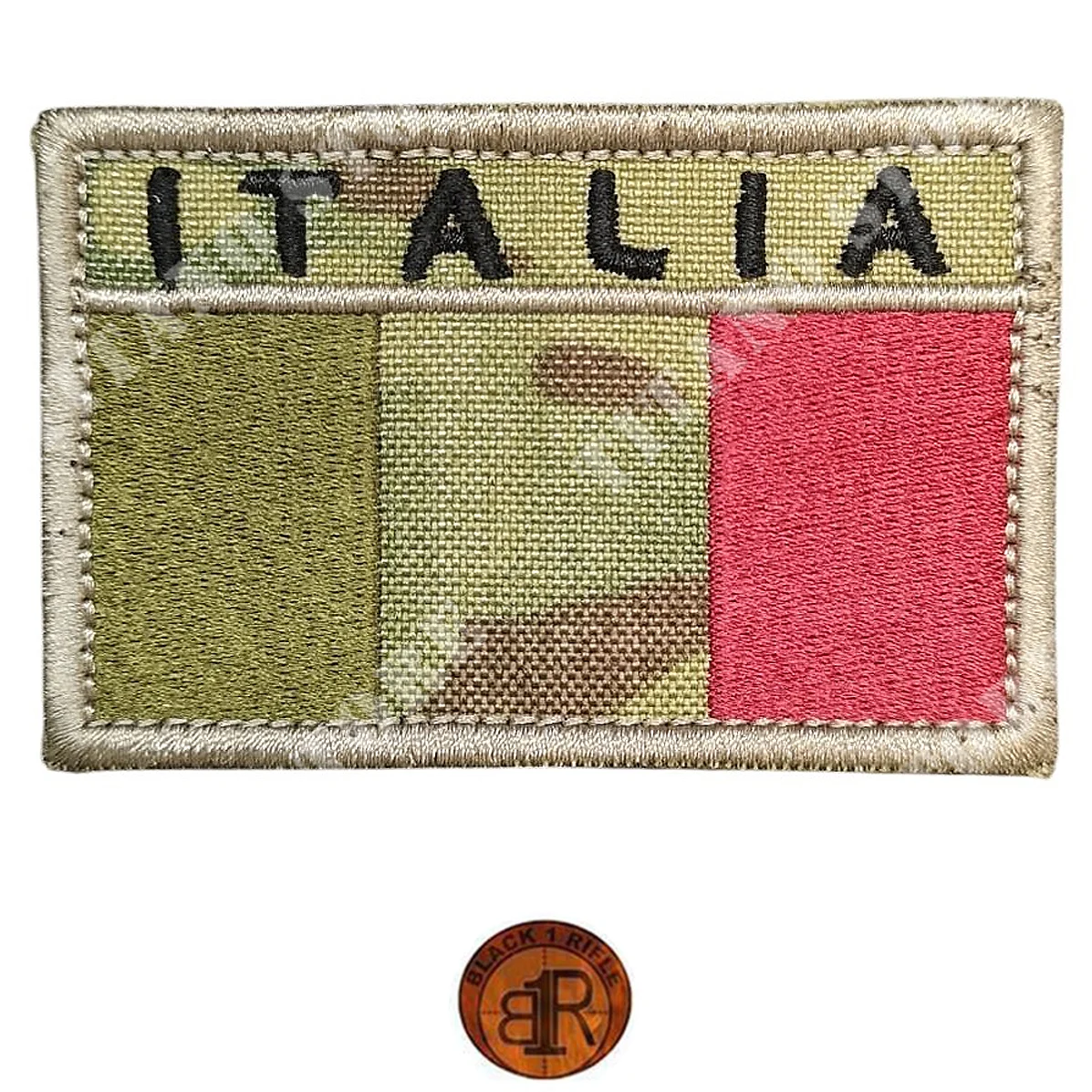 PARCHE DE LA BANDERA ITALIANA MULTICAM BR1 (PTC-EMB-10-001-MC)