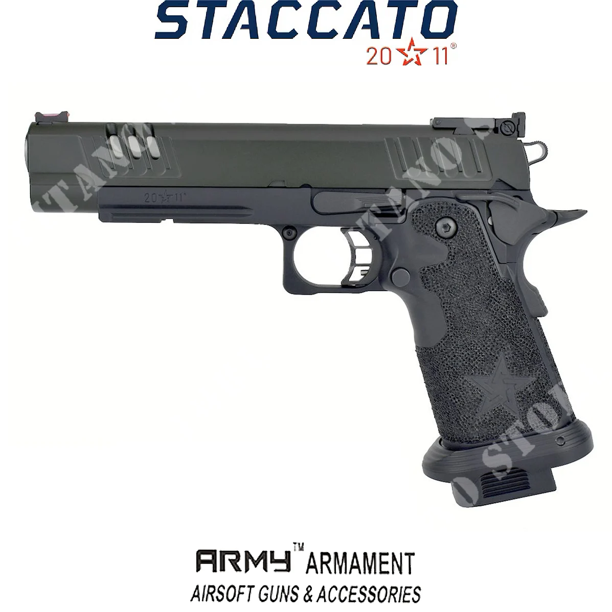 PISTOLA DE GAS STACCATO XL 2011 ARMY ARMAMENT (ARM-GBB-R611A-BK)