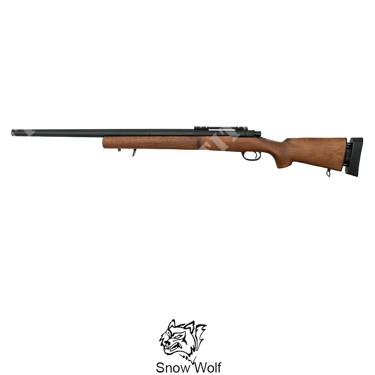 RIFLE DE RESORTE DE MADERA REAL M24 SNOW WOLF (SW-04WD)