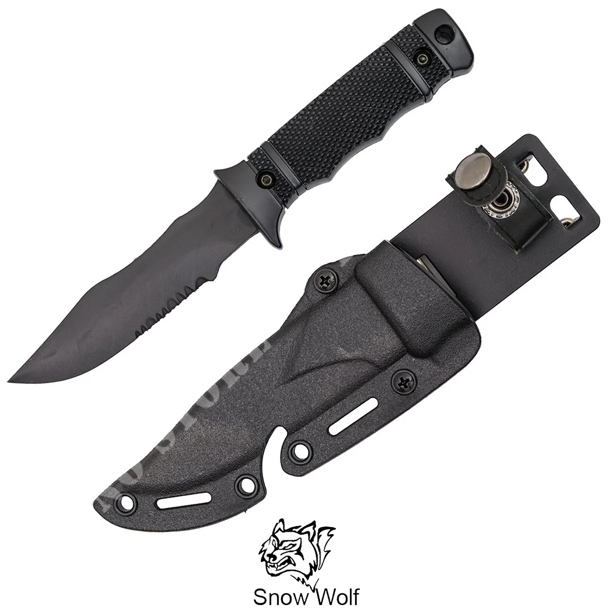 CUCHILLO DE LOBO DE LAS NIEVES NEGRO DE IMAGEN BC 141 (SW-TD014)