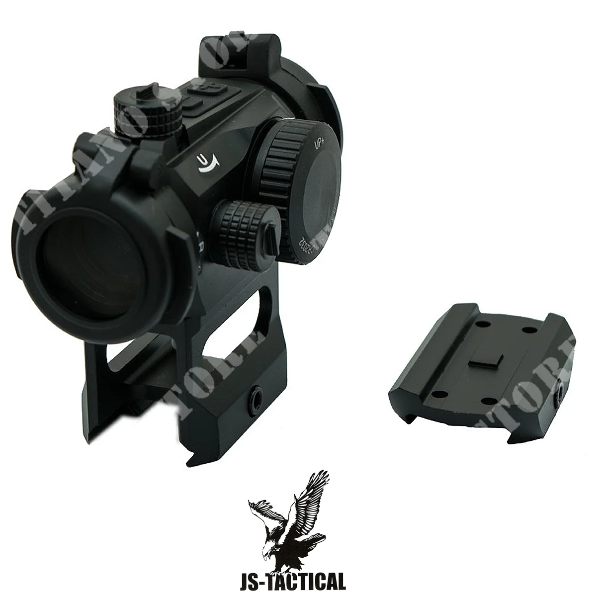 Mira de punto rojo con elevador de 1 pulgada, negra, JS Tactical (JS-BD04)