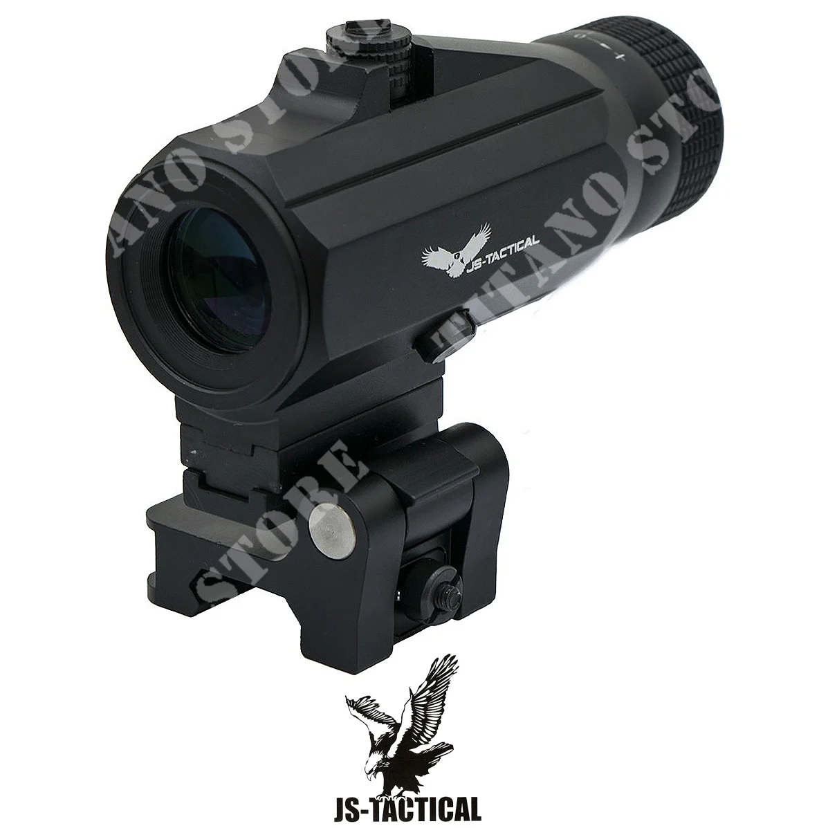 LUPA 3X CON MONTURA ABATIBLE NEGRA JS TACTICAL (JS-G34)