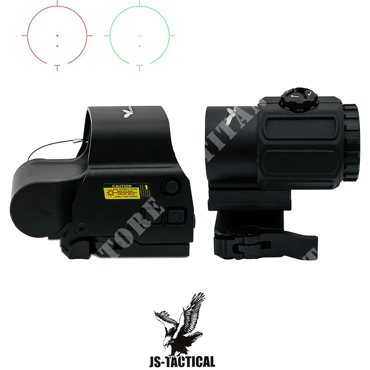 COMBO HOLO 555 + LUPA 3X G43 NEGRO JS TACTICAL (JS-G43558)