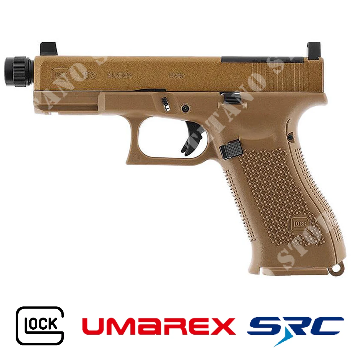 PISTOLA DE CO2 GLOCK G19X MOS COLOR TAN UMAREX (2.6554)