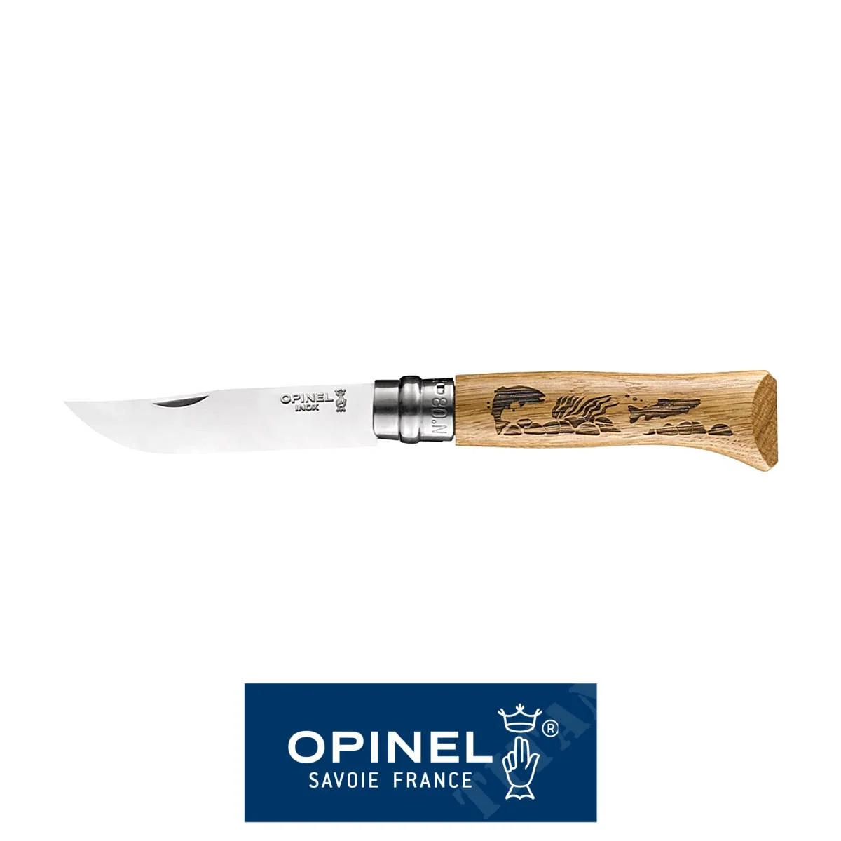 CUCHILLO DE ACERO INOXIDABLE N.º 08 OPINEL TROUT (002334)