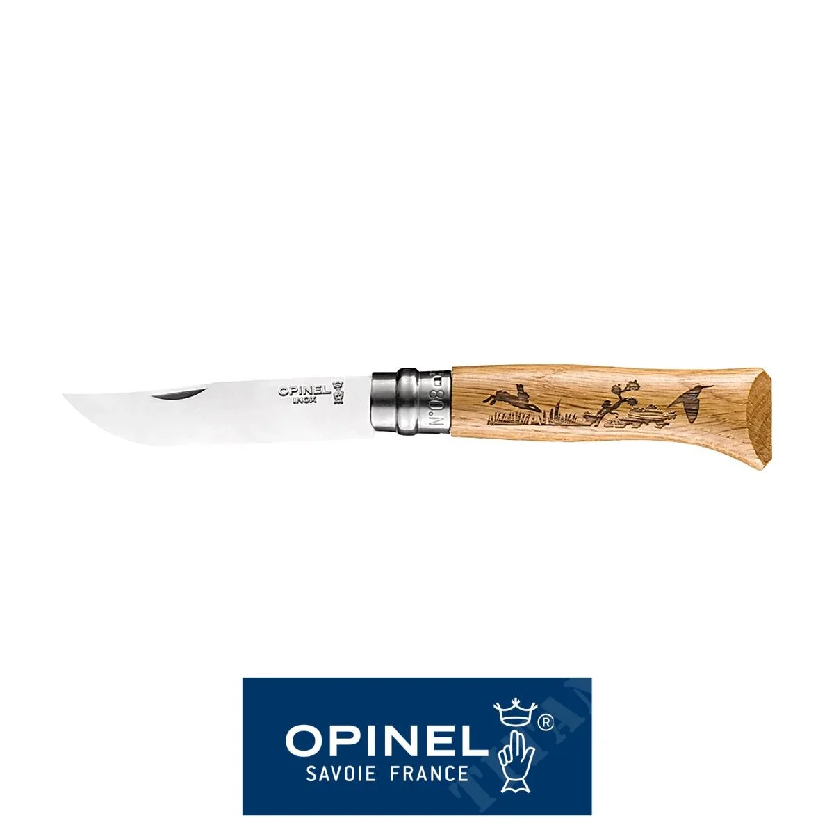CUCHILLO DE ACERO INOXIDABLE N.º 08 OPINEL HARE (002333)