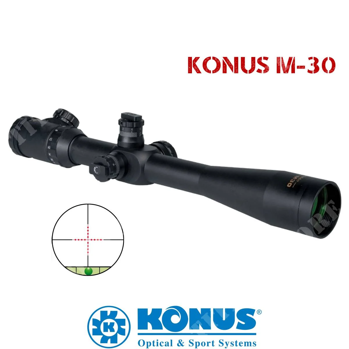 VISOR KONUSPRO M-30 4.5-16X40 MIL-DOT ILLUM KONUS (7280)