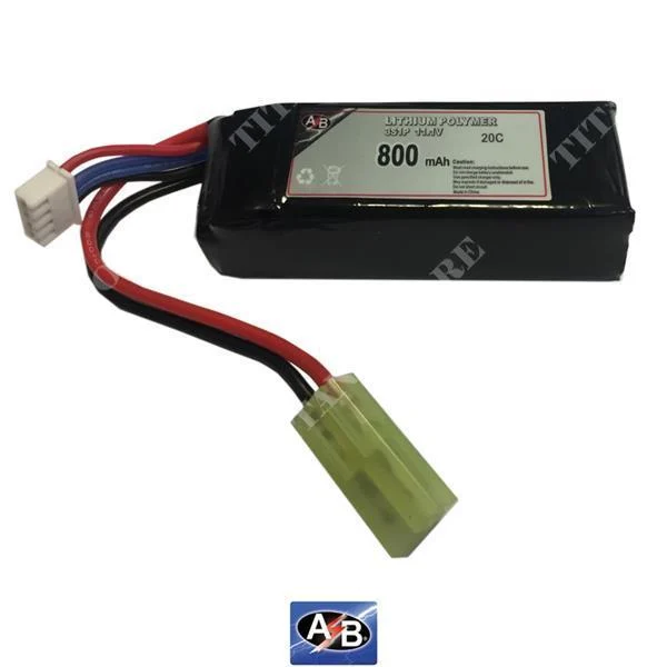 BATERÍA LI-PO 11.1VX800 MAH BATERÍAS DE ACCIÓN 20C (AB3S80N20)