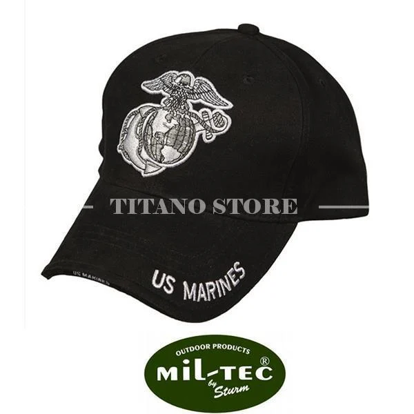 GORRA MIL-TEC NEGRA US MARINES (12318330)