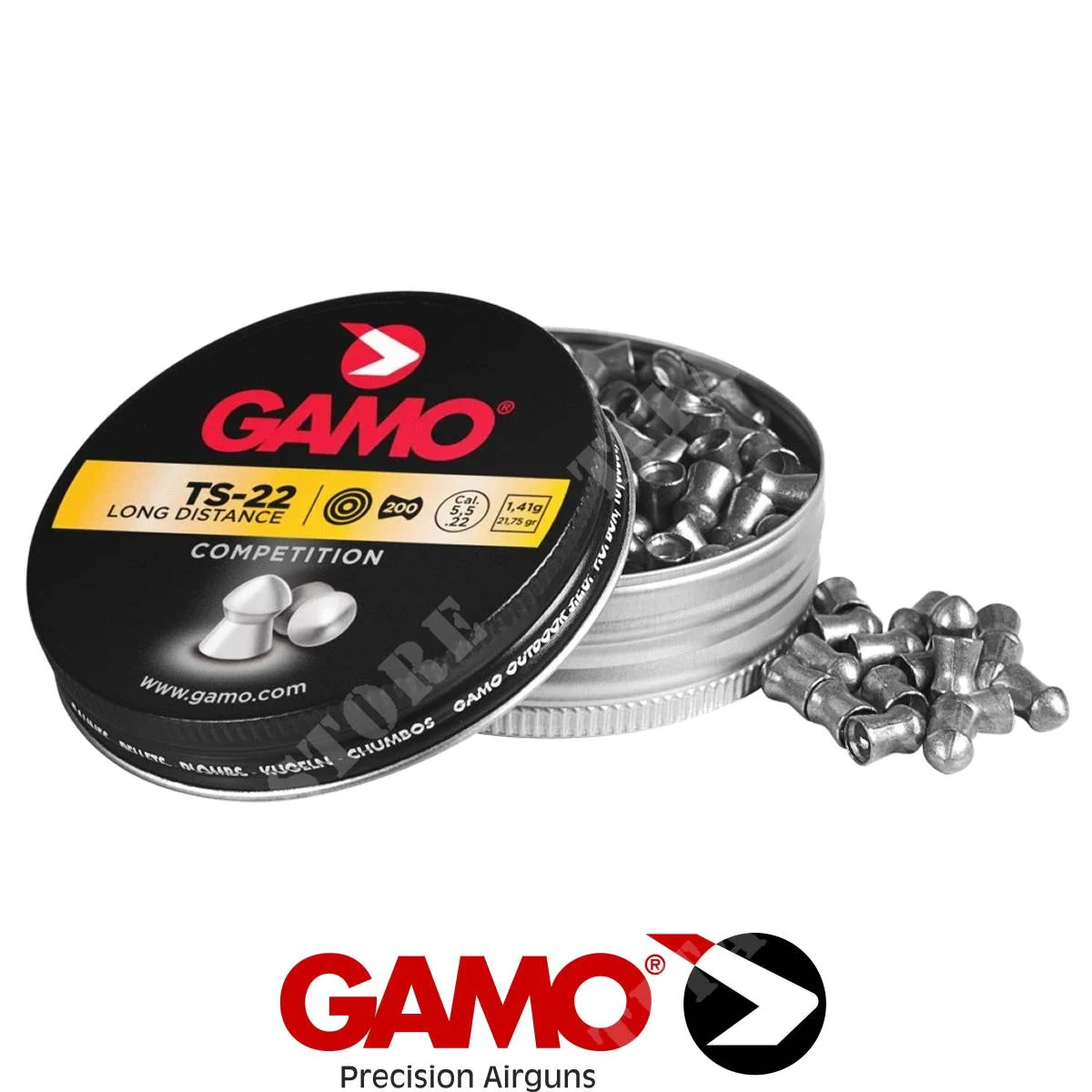 200 PLOMOS TS-22 CAL. 5.5 LARGA DISTANCIA 1.4G GAMO (IC48)